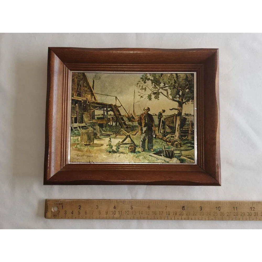 2x Vintage Wooden Wood 10